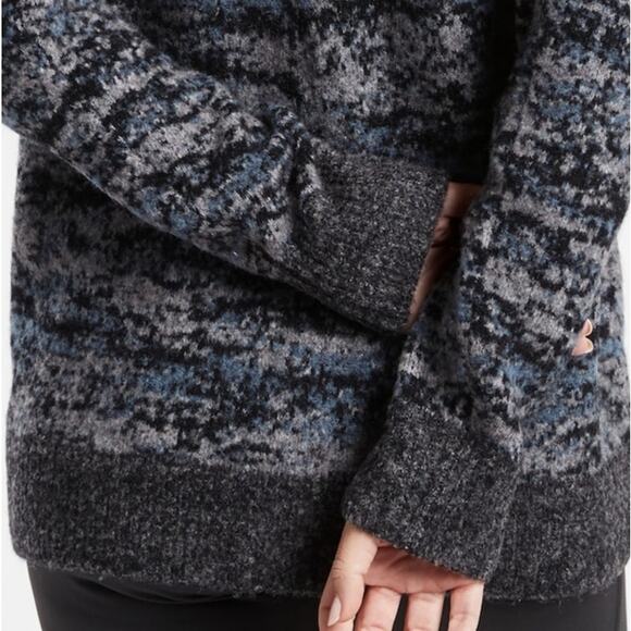 Athleta Westlake Textured Cardigan Sweater in Fog Camo Cool Women's M - Picture 5 of 12